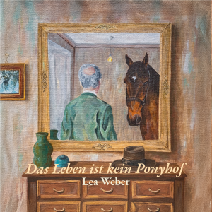 Poetry Slam Heft "Das Leben ist kein Ponyhof" mit Covermotiv einer Spiegelung von Mann und Pferd