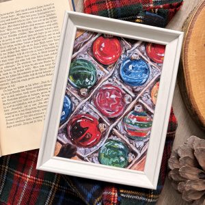 Weihnachtspfoten Kunstdruck